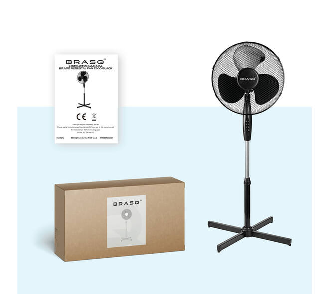 Statiefventilator BRASQ F300 Ø 40cm zwart