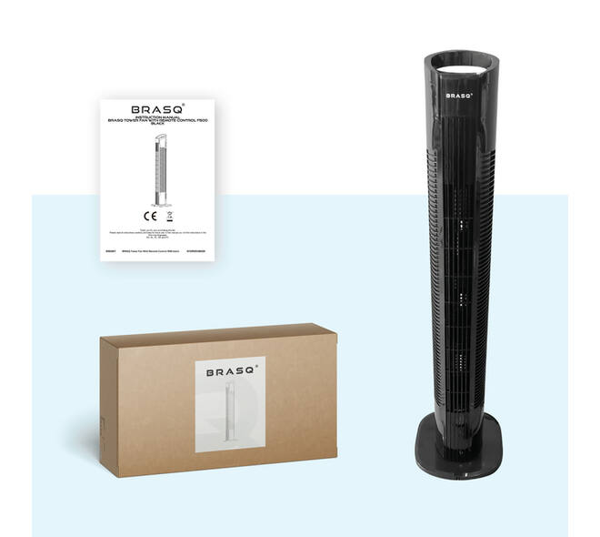 Torenventilator BRASQ F500 H79cm zwart