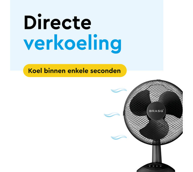 Tafelventilator BRASQ F400 Ø 30cm zwart