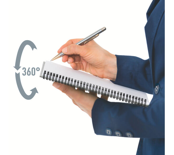 Notitieboek Leitz Office A5 lijn 180 pagina's 80gr grijs rood
