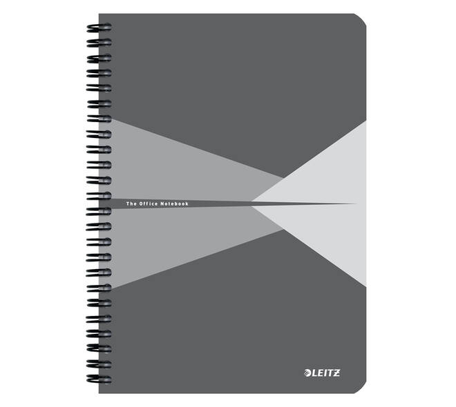 Notitieboek Leitz Office A5 lijn 180 pagina's 80gr grijs grijs