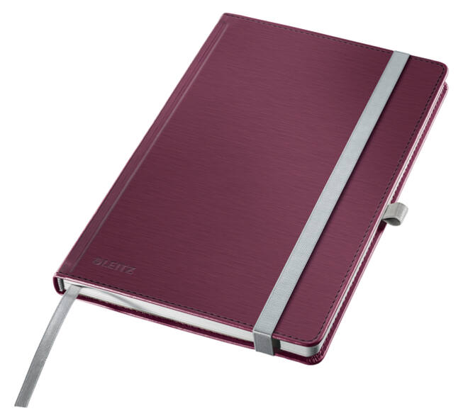 Notitieboek Leitz Style A5 lijn 160 pagina's 100gr rood