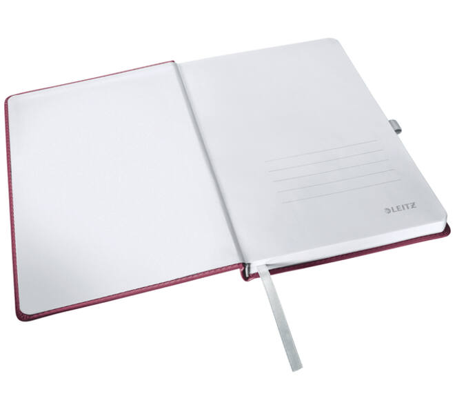 Notitieboek Leitz Style A5 lijn 160 pagina's 100gr rood