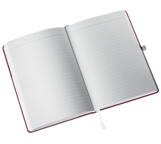 Notitieboek Leitz Style A5 lijn 160 pagina's 100gr rood