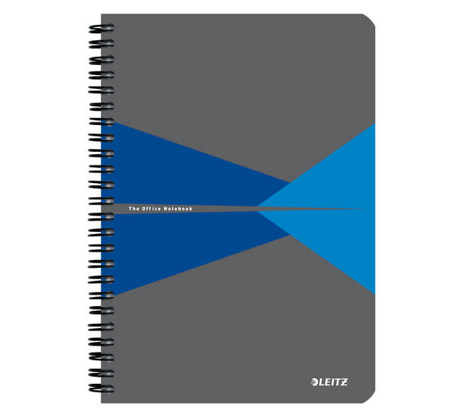 Notitieboek Leitz Office A5 lijn 180 pagina's 80gr grijs blauw