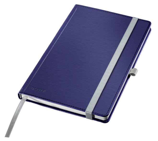 Notitieboek Leitz Style A5 lijn 160 pagina's 100gr blauw