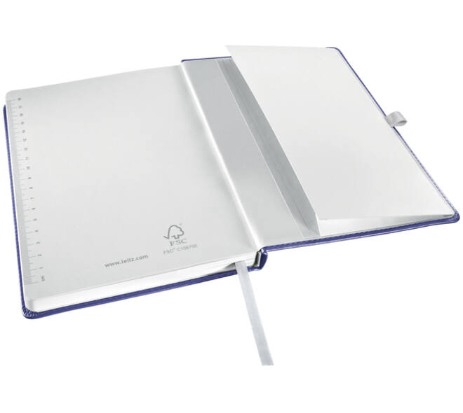 Notitieboek Leitz Style A5 lijn 160 pagina's 100gr blauw