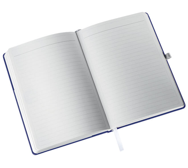 Notitieboek Leitz Style A5 lijn 160 pagina's 100gr blauw