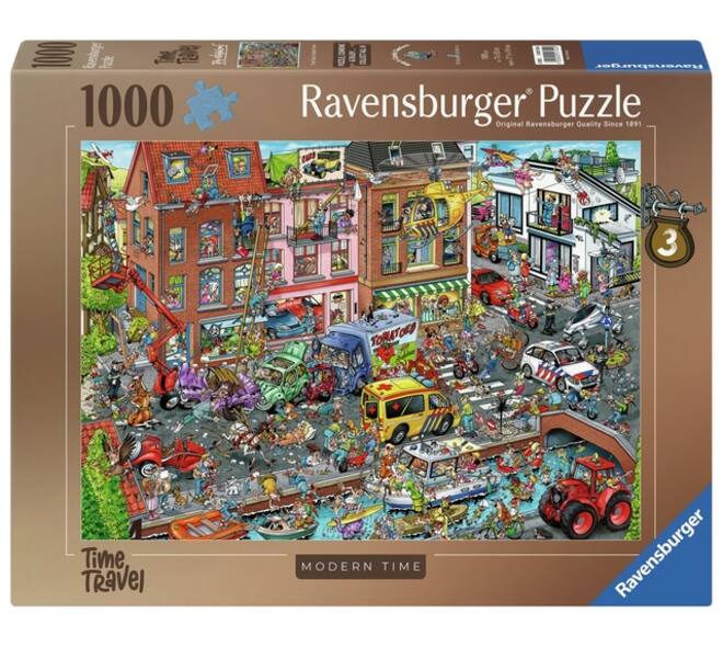 Puzzel Ravensburger Ray's comic Modern Time 1000 stukjes
