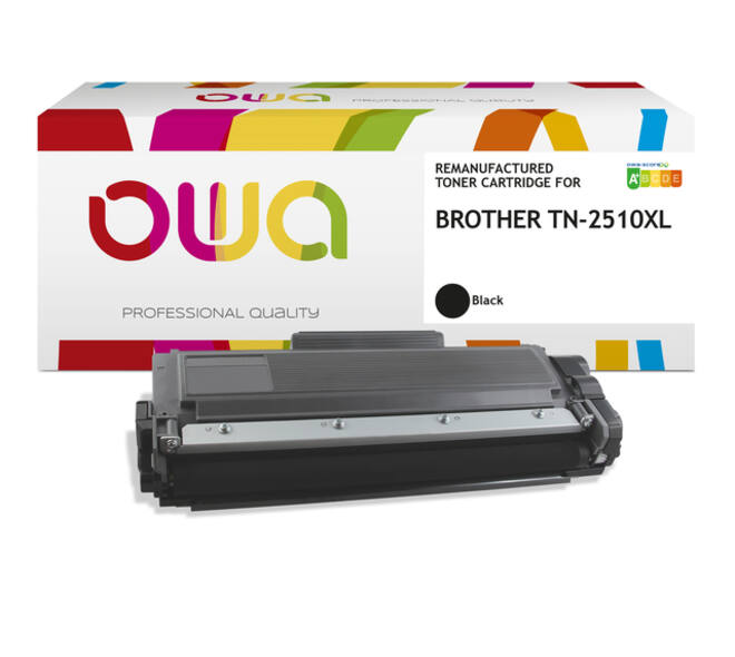 Toner OWA  alternatief tbv Brother TN-2510XL zwart