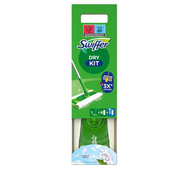 Vloerwissysteem Swiffer starterskit 8 dry en 3 wet