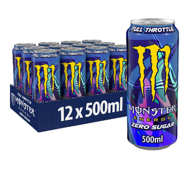 Energiedrank monster full throttle suikervrij blik 500ml