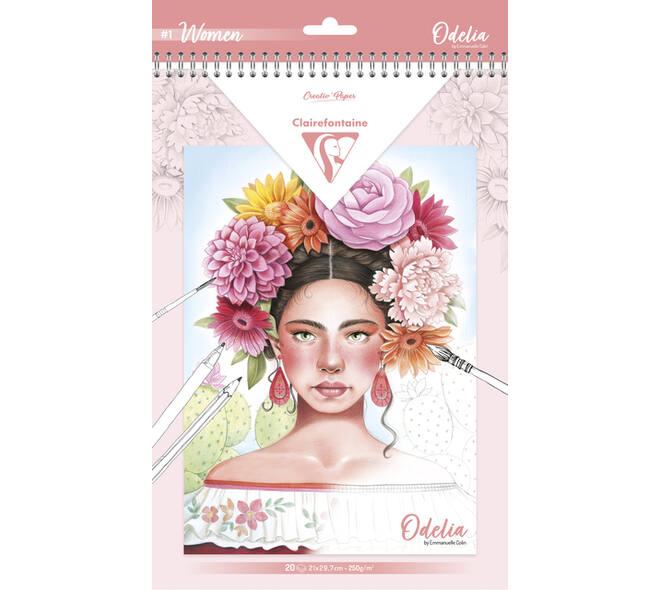 Kleurboek Clairefontaine Odelia A4 Vrouwen