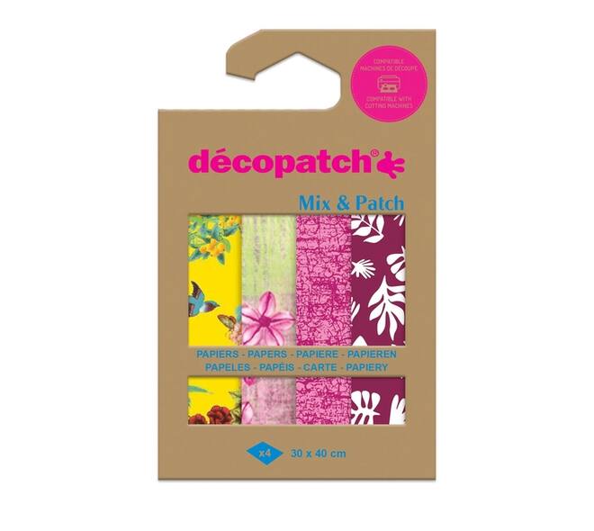 Hobbypapier Décopatch 30x40cm set à 4 vel thema Wandeling in Kyoto