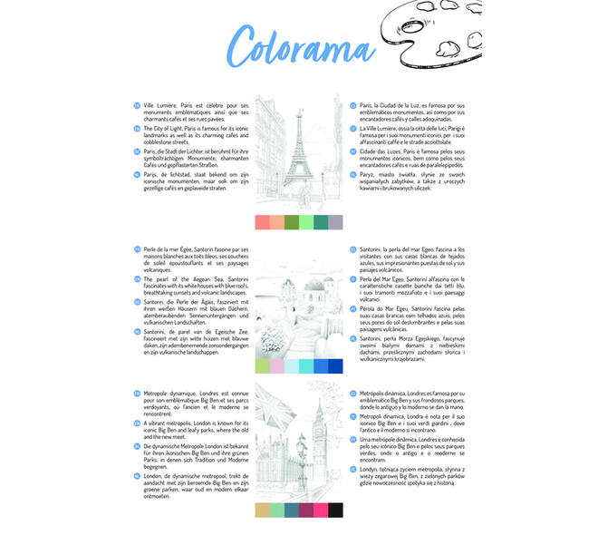 Kleurboek Clairefontaine Odelia A4 Steden