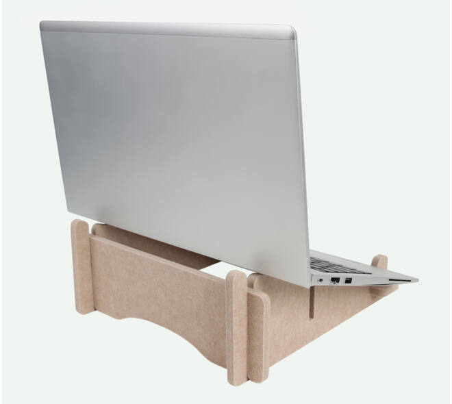 Laptopstandaard Quantore gerecycled vilt zand