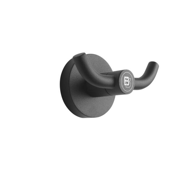 Kledinghaak Blacksatino 2 haaks zwart 332120
