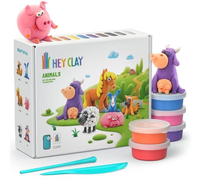 Klei Hey Clay dieren set à 15 delen