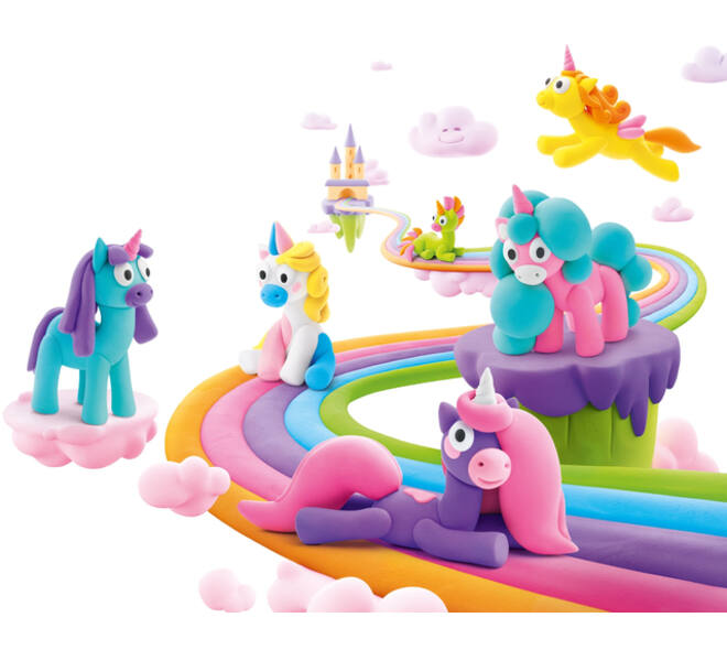 Klei Hey Clay eenhoorn set à 15 delen