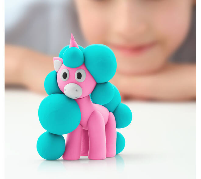 Klei Hey Clay eenhoorn set à 3 delen