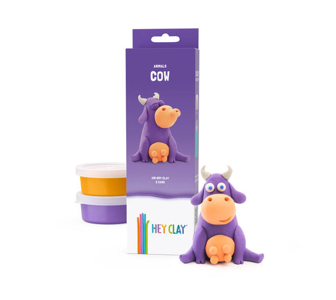 Klei Hey Clay koe set à 3 delen