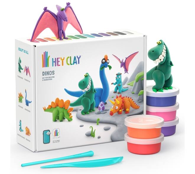 Klei Hey Clay dinos set à 15 delen