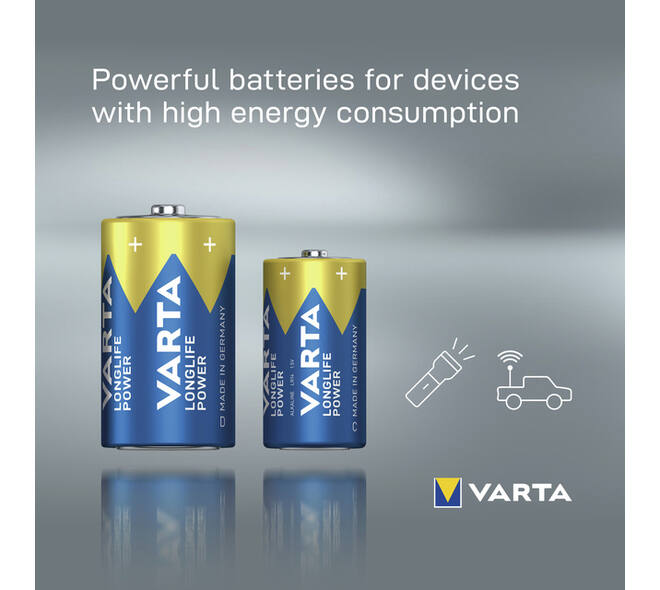 Batterij VARTA Longlife Power 2x C