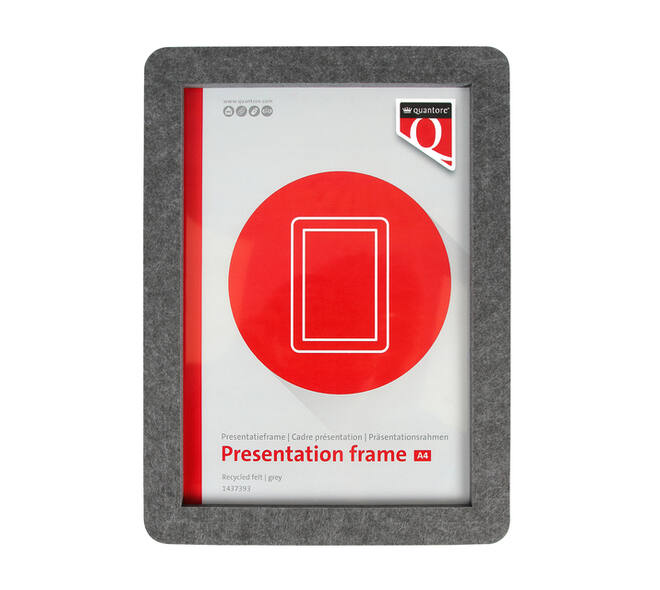 Presentatieframe Quantore A4 gerecycled vilt grijs