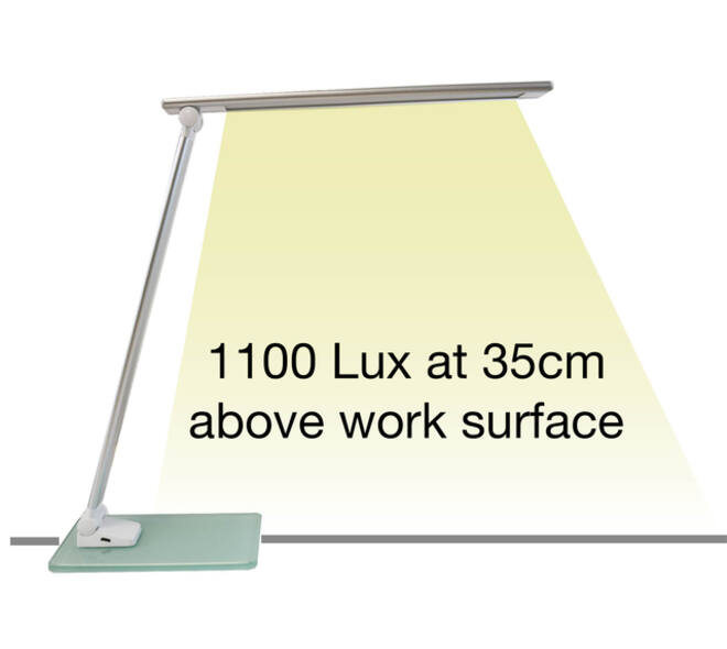Bureaulamp Unilux Popy led wit