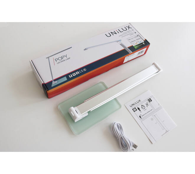 Bureaulamp Unilux Popy led wit