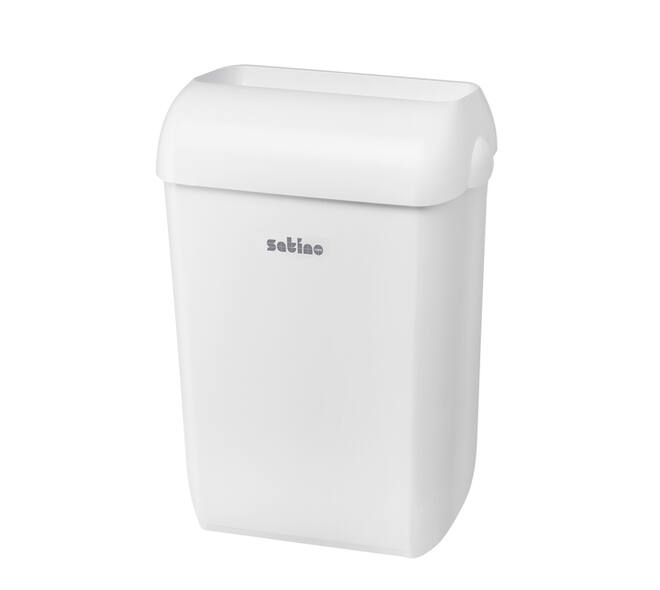 Afvalbak Satino open inworp 43 liter wit 332570