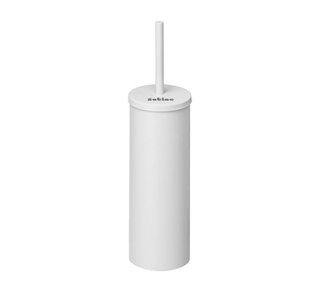 Toiletborstelset Satino metaal wit 332140