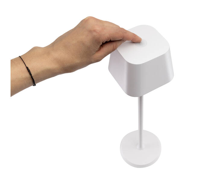 Tafellamp Securit Georgina LED oplaadbaar dimbaar wit