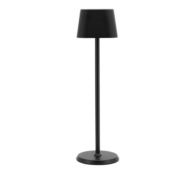 Tafellamp Securit Georgina LED oplaadbaar dimbaar zwart