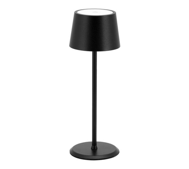Tafellamp Securit MonteCarlo LED oplaadbaar dimbaar zwart