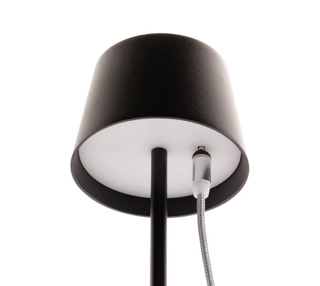 Tafellamp Securit MonteCarlo LED oplaadbaar dimbaar zwart