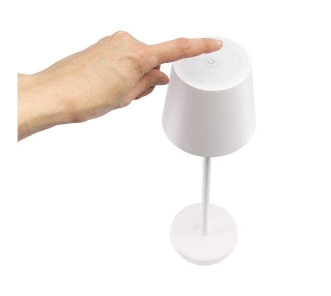 Tafellamp Securit Feline LED oplaadbaar dimbaar wit