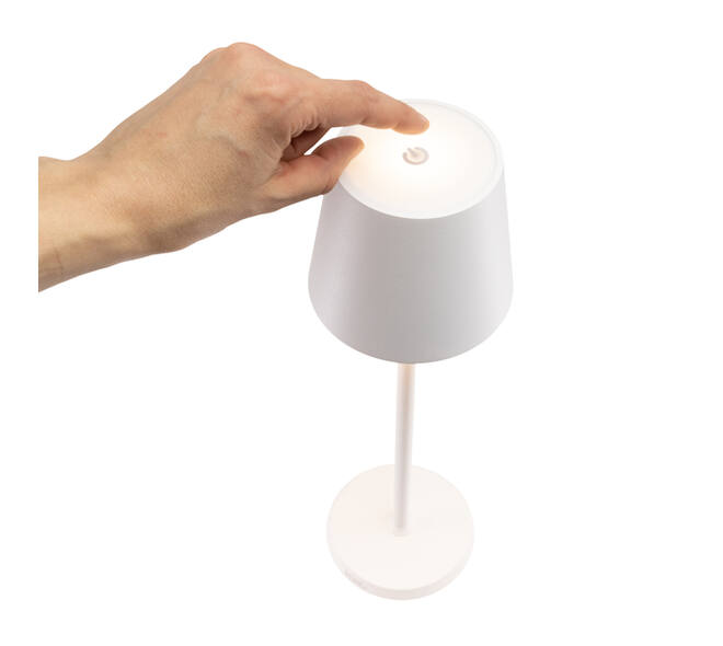 Tafellamp Securit Feline LED oplaadbaar dimbaar wit