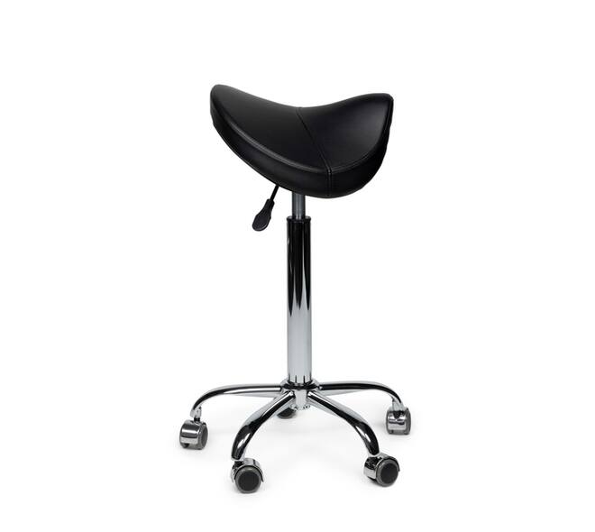 Zadelkruk Office Premium standaard zonder voetring harde wielen zw