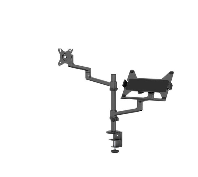 Monitorarm met laptophouder Neomounts NEXT Lite single 17-27" zwart