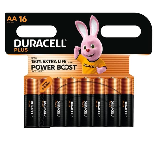 Batterij Duracell Plus Powerboost 16x AA