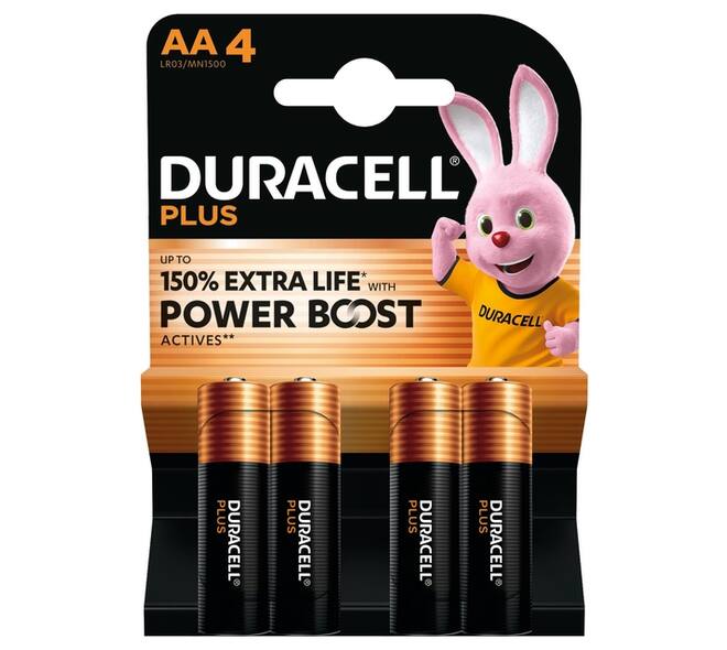 Batterij Duracell Plus Powerboost 4x AA
