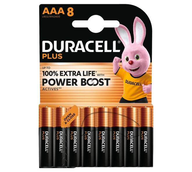 Batterij Duracell Plus Powerboost 8x AAA