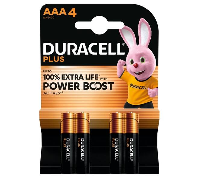 Batterij Duracell Plus Powerboost 4x AAA