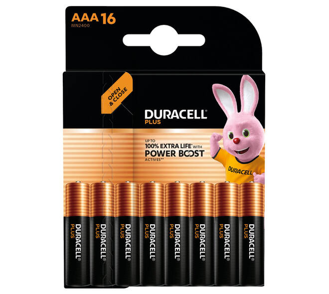 Batterij Duracell Plus Powerboost 16x AAA