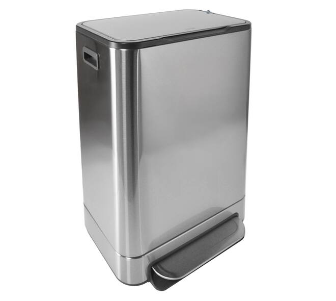 Pedaalemmer Desq 40 liter rvs zilver