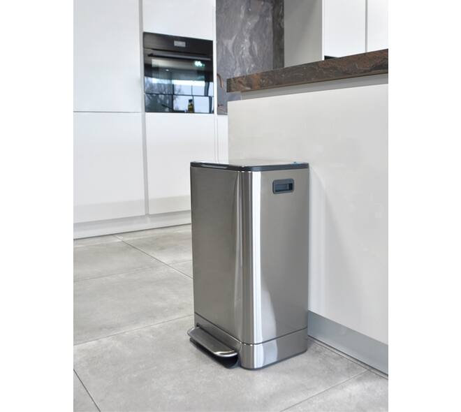 Pedaalemmer Desq 40 liter rvs zilver