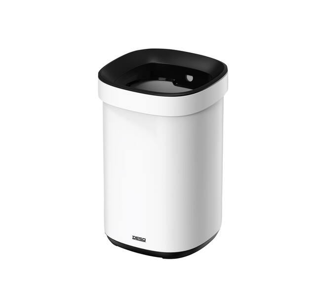 Afvalbak Desq open inworp 20 liter metaal wit