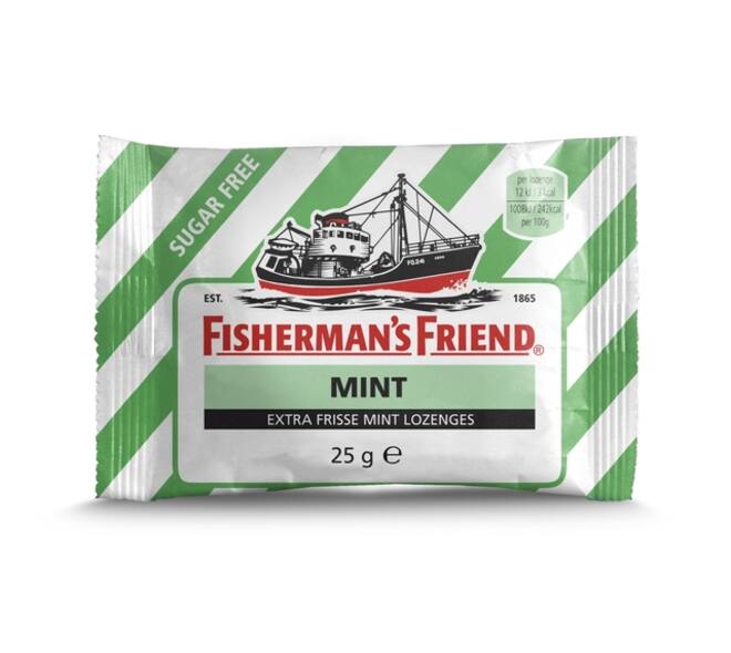 Keelpastilles Fisherman's Friend mint suikervrij zak 25 gram