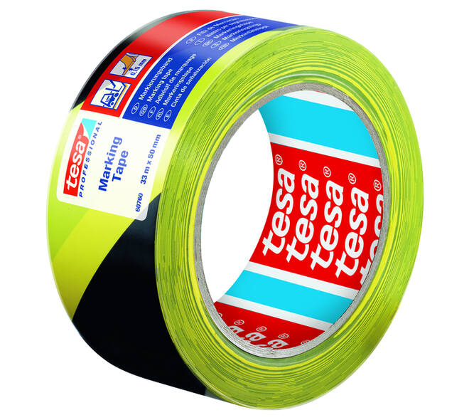 Markeringstape tesa® Professional 60760 PV1 50mmx33m geel-zwart